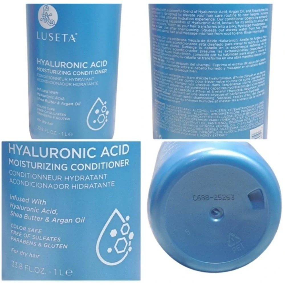 LUSETA‎ HYALURONIC ACID MOISTURIZING CONDITIONER Shea Argan for Dry Hair